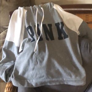VS pink gray and white hoodie